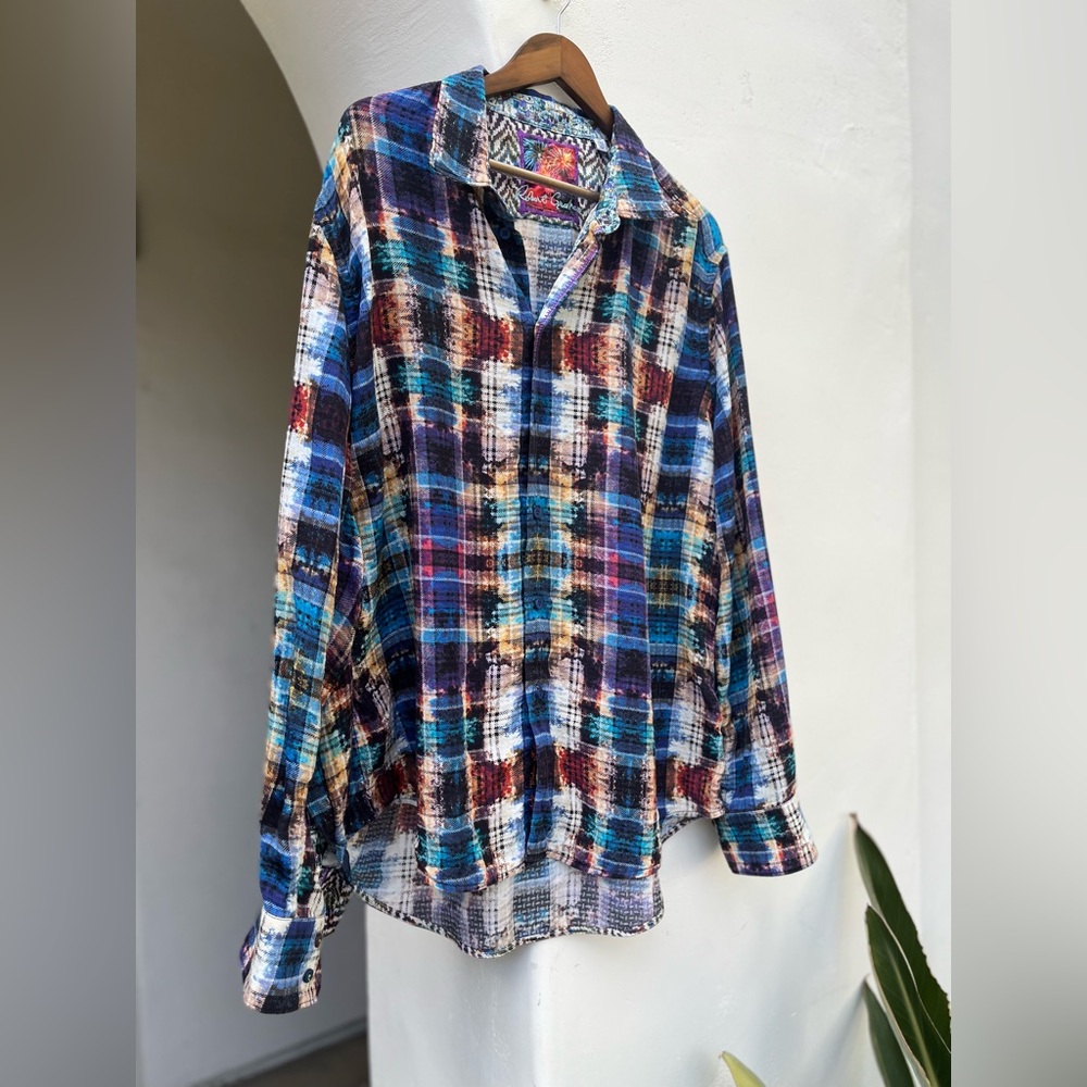 Robert Graham silk Mens shirt 2XL